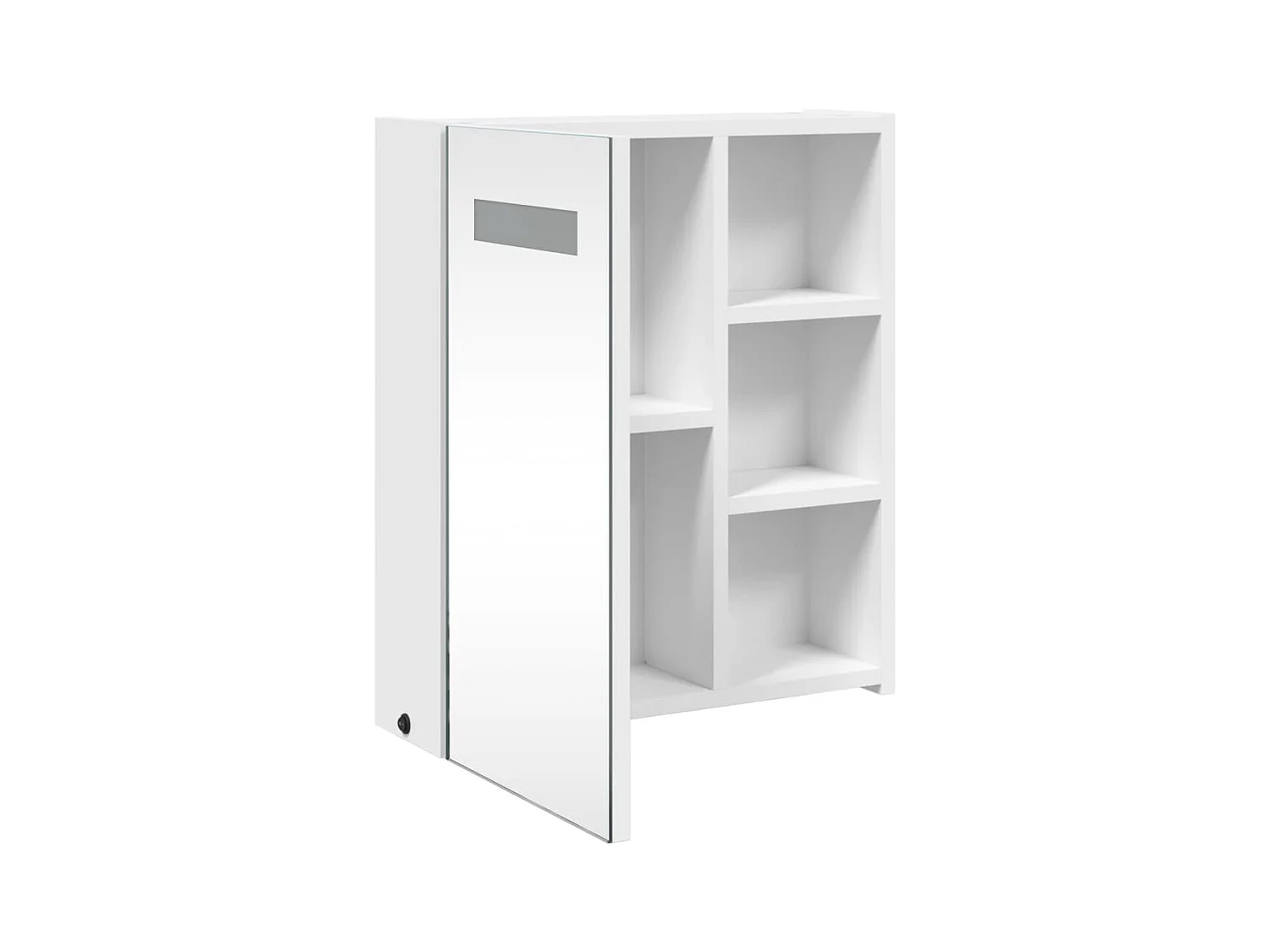 Mobiletto specchio da bagno con LED bianco 45x13x52 cm