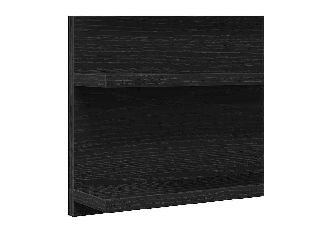 Mobile bagno con specchio in rovere nero 90 x 11 x 45 cm Legno composito