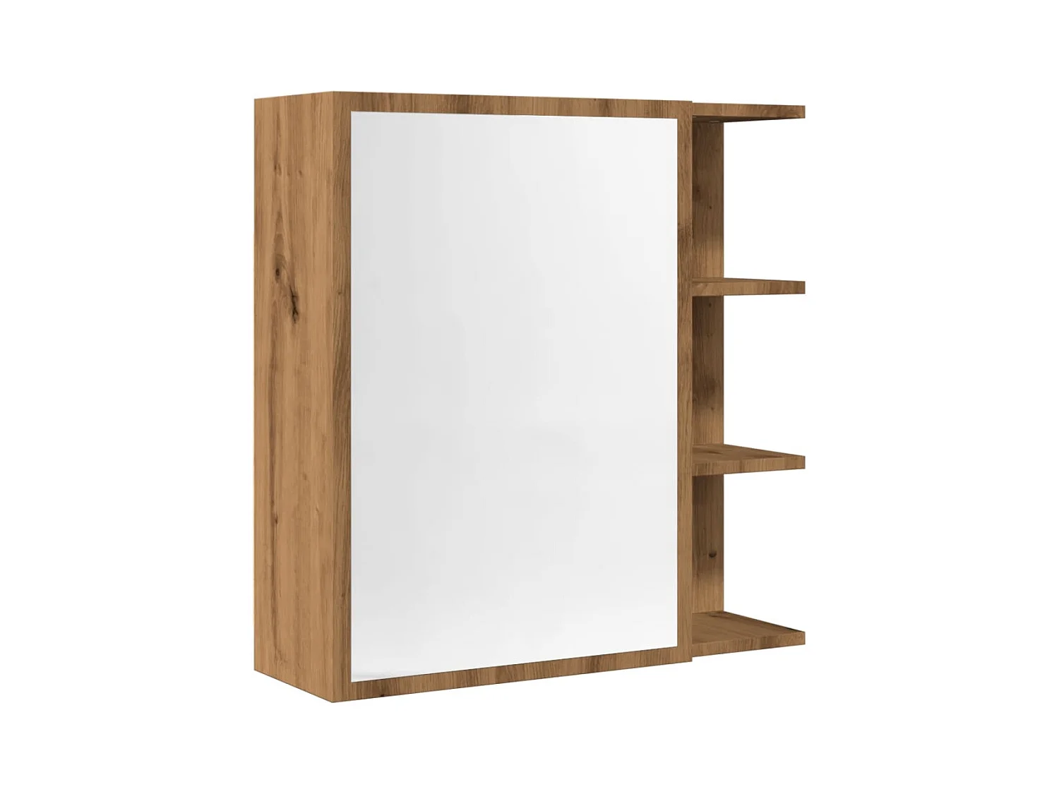 Armoire à miroir salle de bain chêne artisanal 62,5x20,5x64 cm