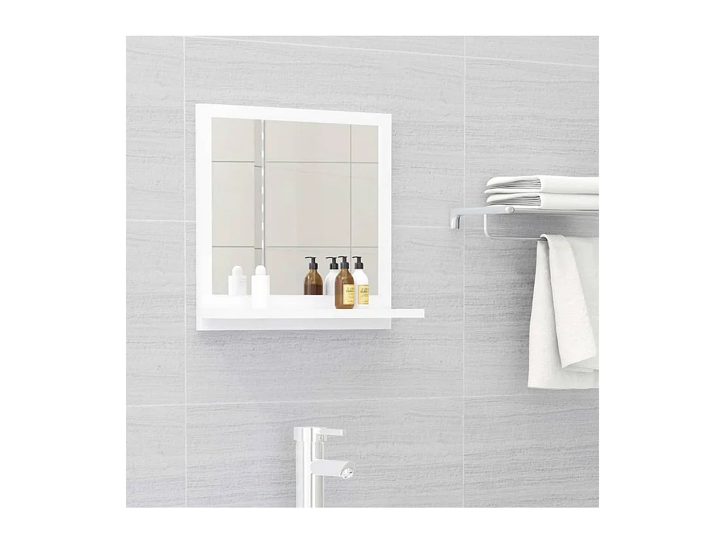 Badkamerspiegel Wit 40x10,5x37 cm Bewerkt hout