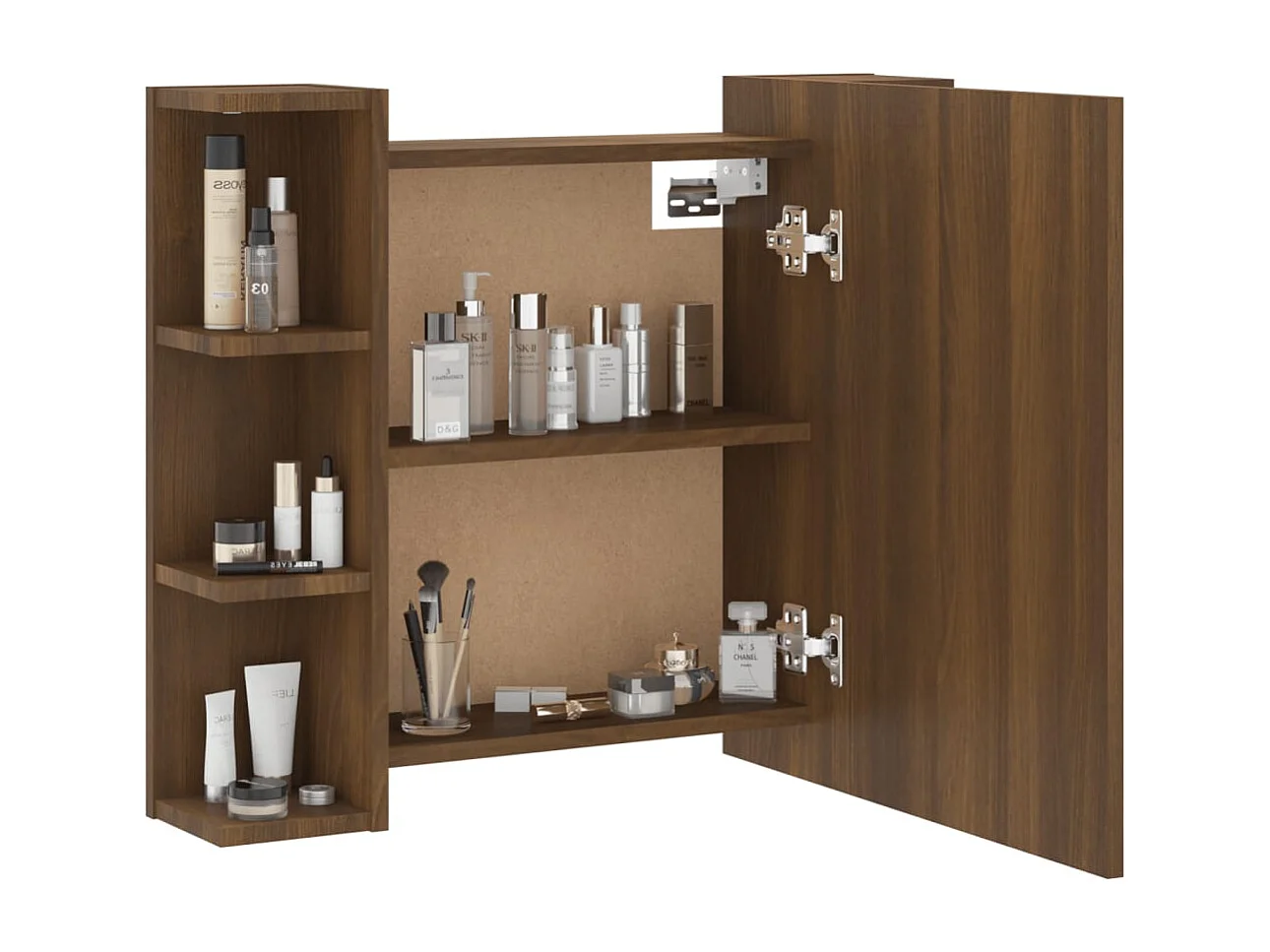 Armoire à miroir avec LED Chêne marron 70x16,5x60 cm