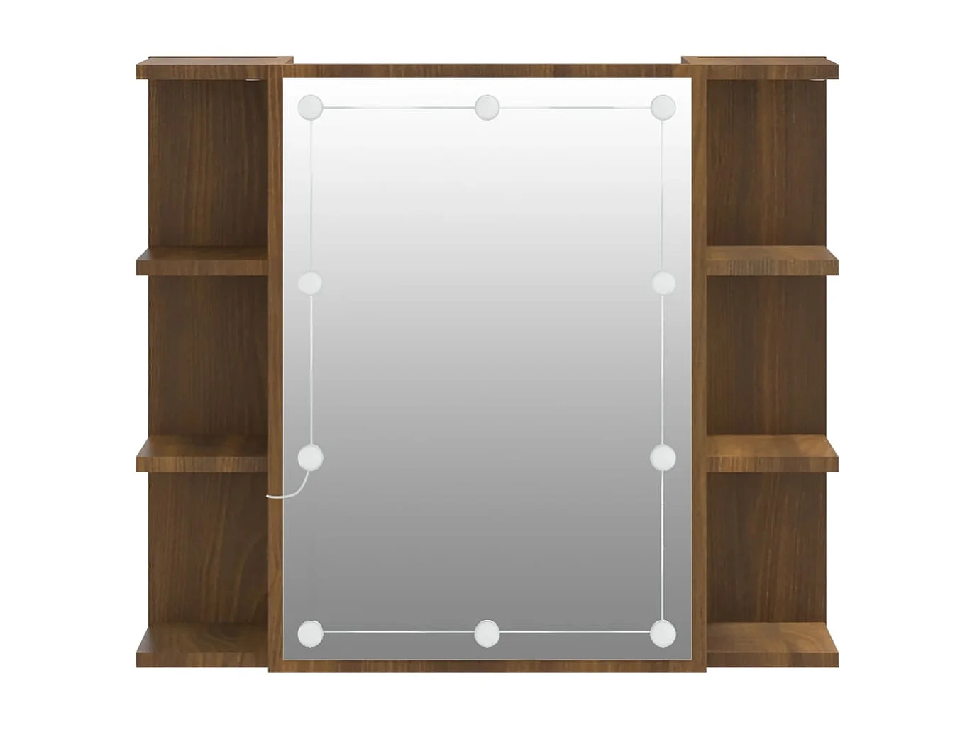 Armoire à miroir avec LED Chêne marron 70x16,5x60 cm
