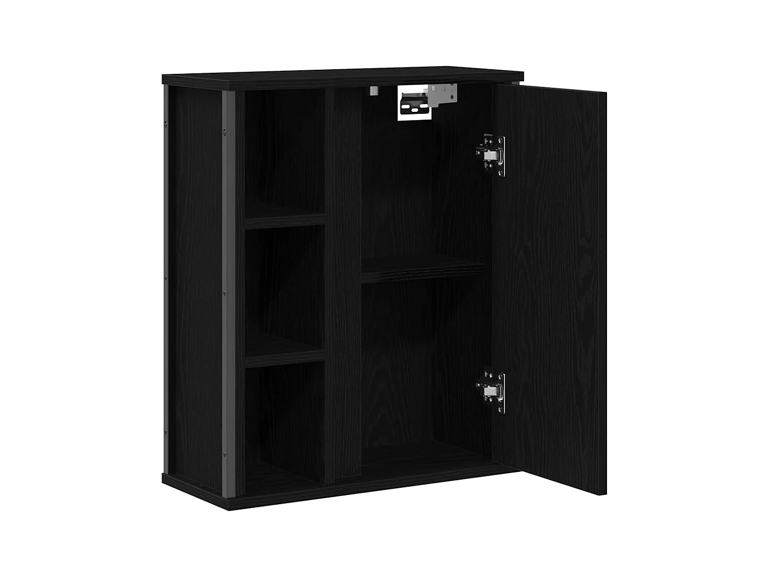 Armoire murale de salle de bain miroir chêne noir 50x21x60 cm