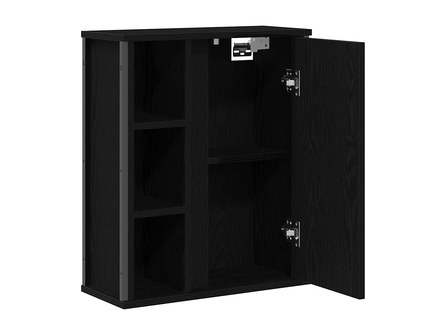 Armoire murale de salle de bain miroir chêne noir 50x21x60 cm