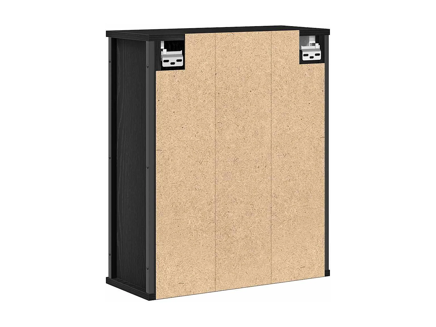 Armoire murale de salle de bain miroir chêne noir 50x21x60 cm