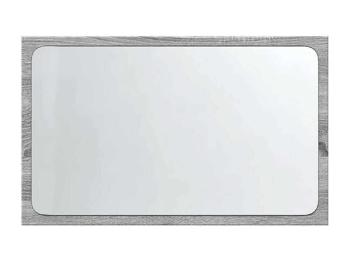 Espejo de baño LED de madera de ingeniería gris Sonoma