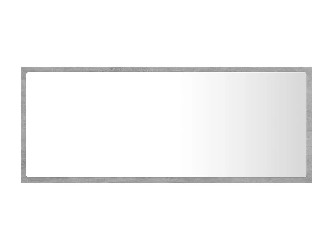 Miroir à LED de salle de bain Gris béton 100x8,5x37cm Acrylique