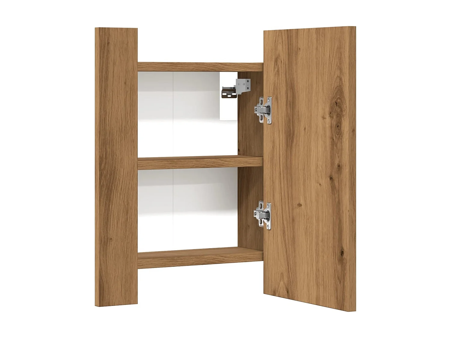 Armoire de salle de bain miroir LED chêne artisanal 40x12x45 cm