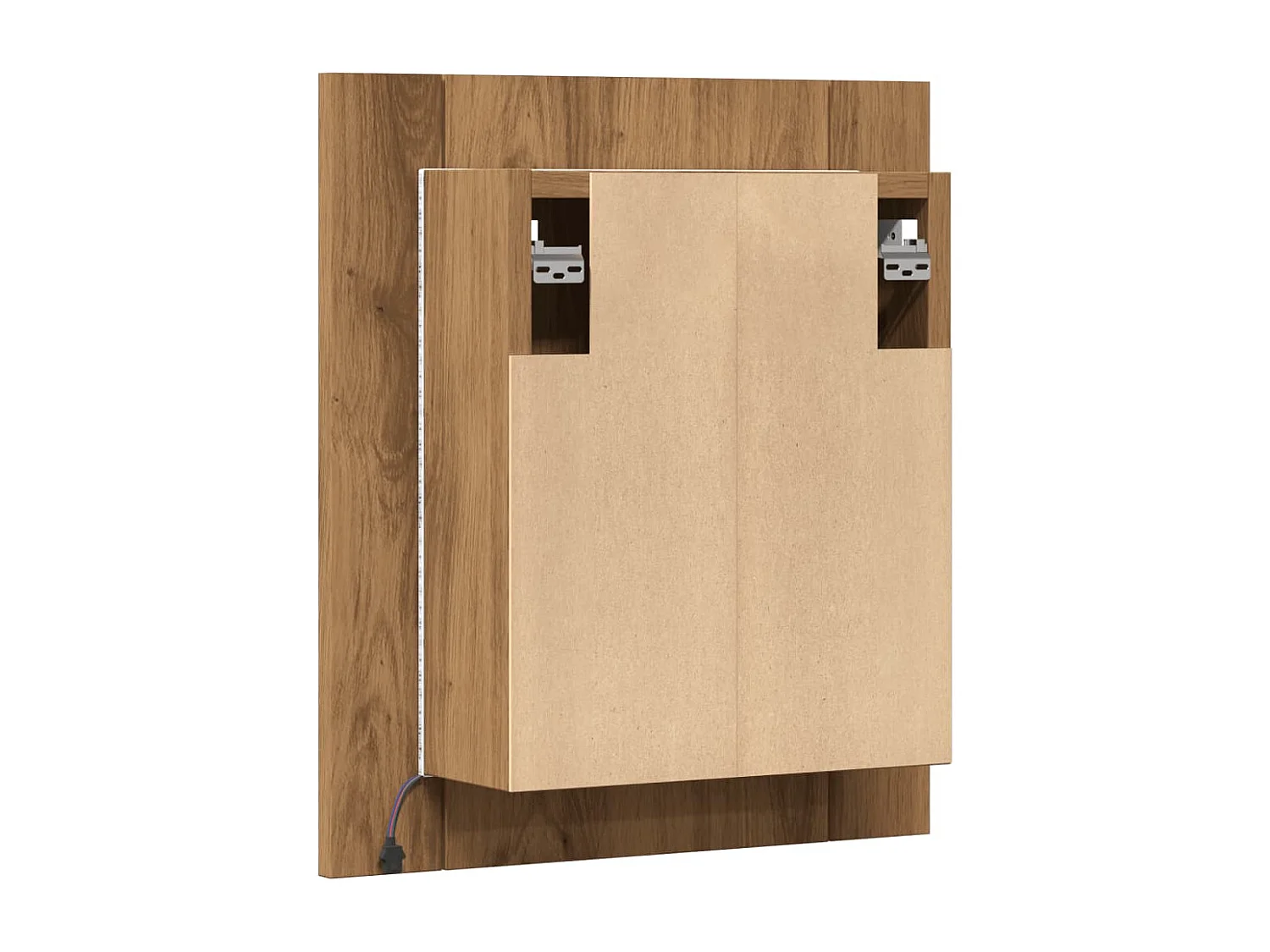 Armoire de salle de bain miroir LED chêne artisanal 40x12x45 cm