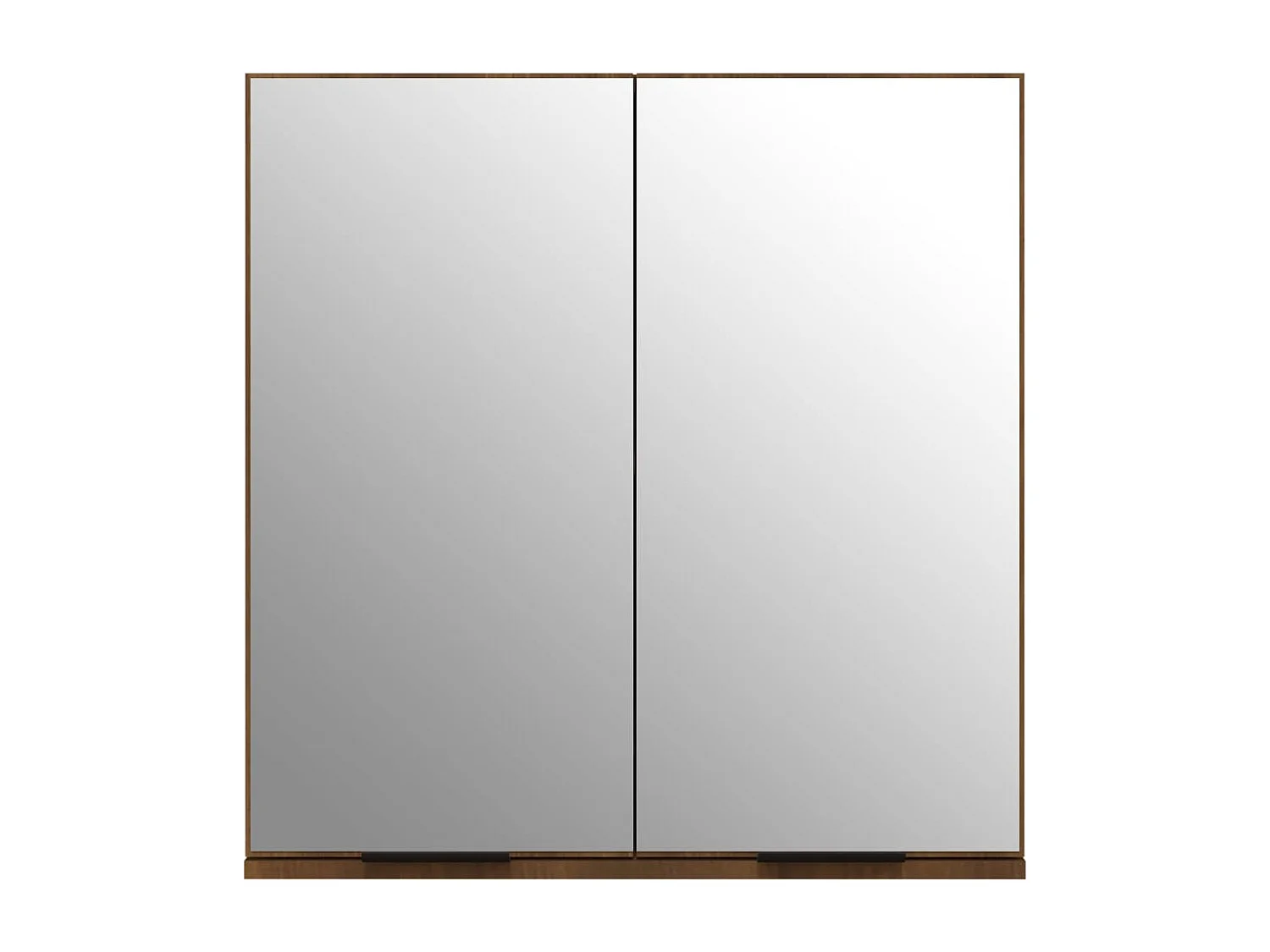 Mueble de baño con espejo Roble marrón 64x20x67 cm