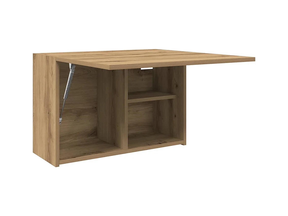 Mobiletto da bagno da parete in legno di rovere ingegnerizzato, realizzato a mano