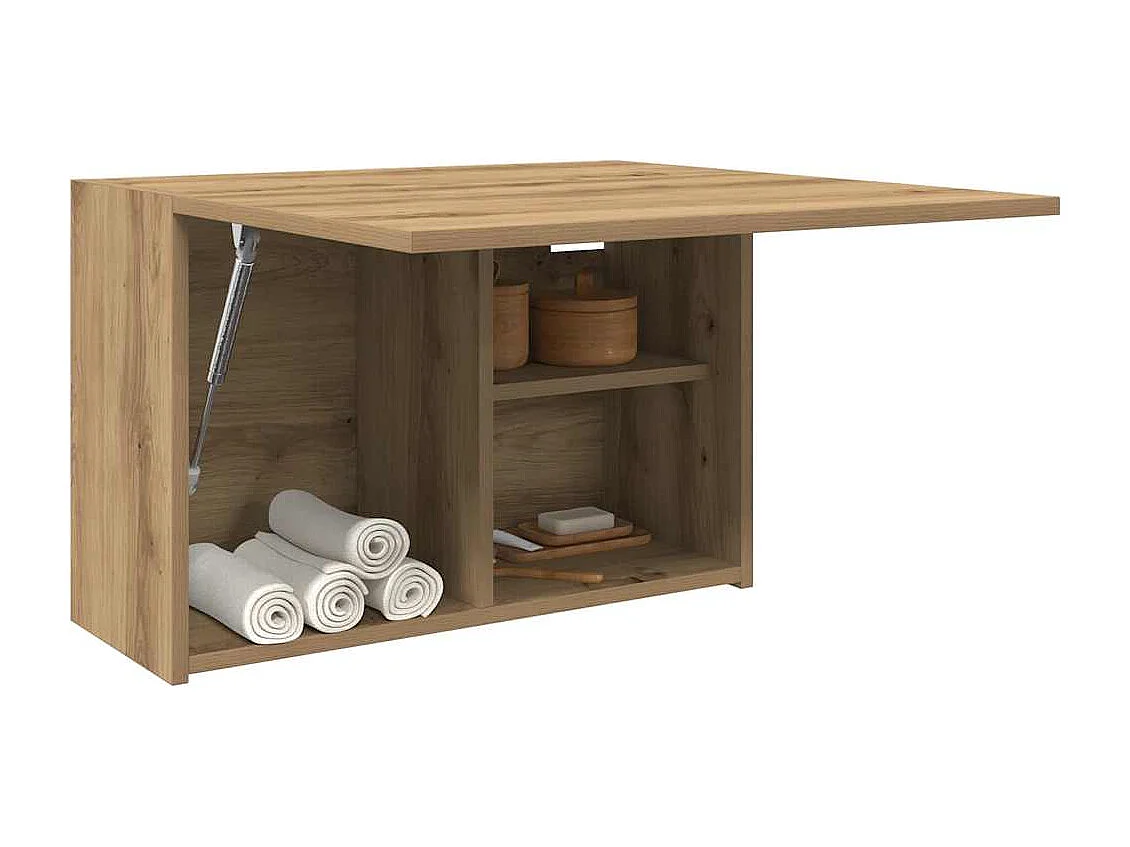 Armoire murale de bain chêne artisanal bois d'ingénierie