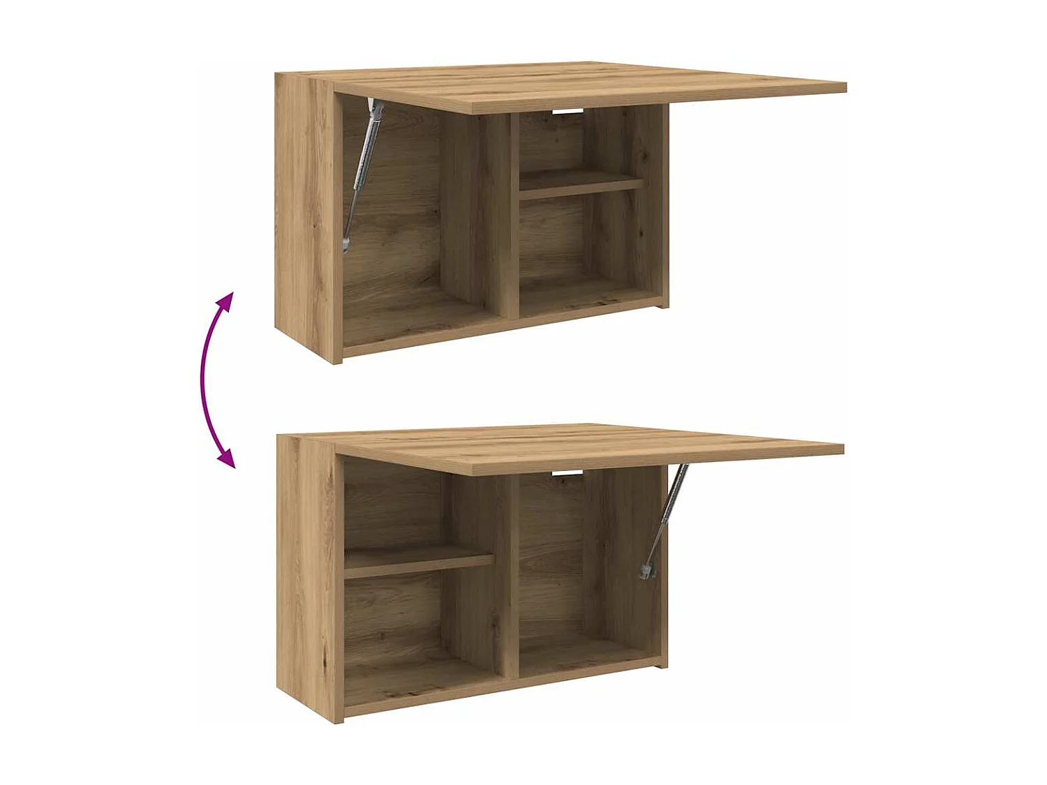 Armoire murale de bain chêne artisanal bois d'ingénierie