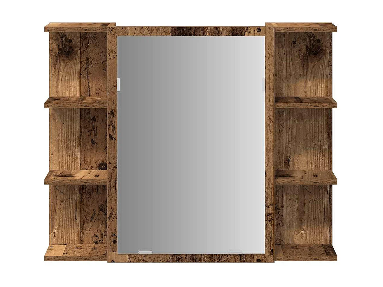 Armoire à miroir de salle de bain vieux bois bois d'ingénierie