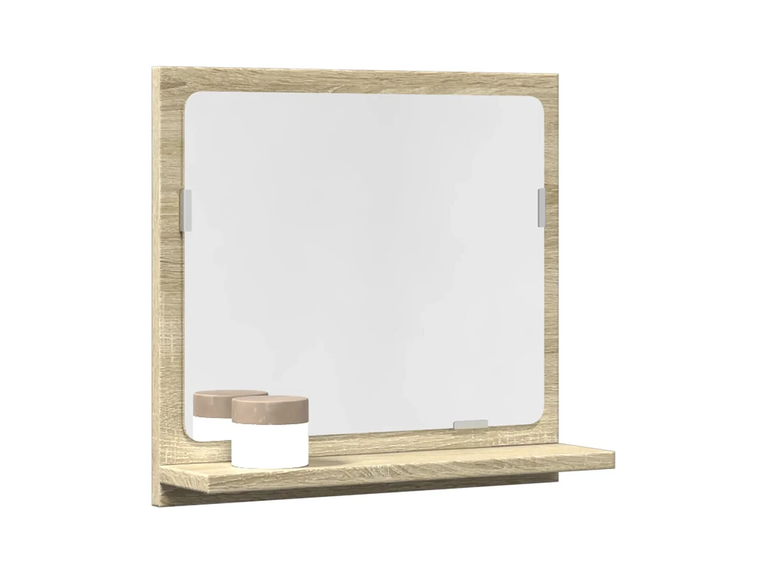 Étagère de salle de bain à miroir chêne sonoma bois ingénierie