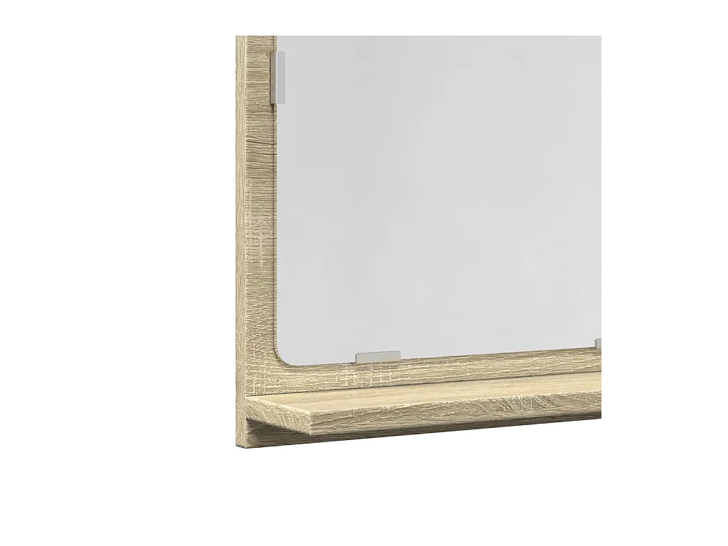 Étagère de salle de bain à miroir chêne sonoma bois ingénierie