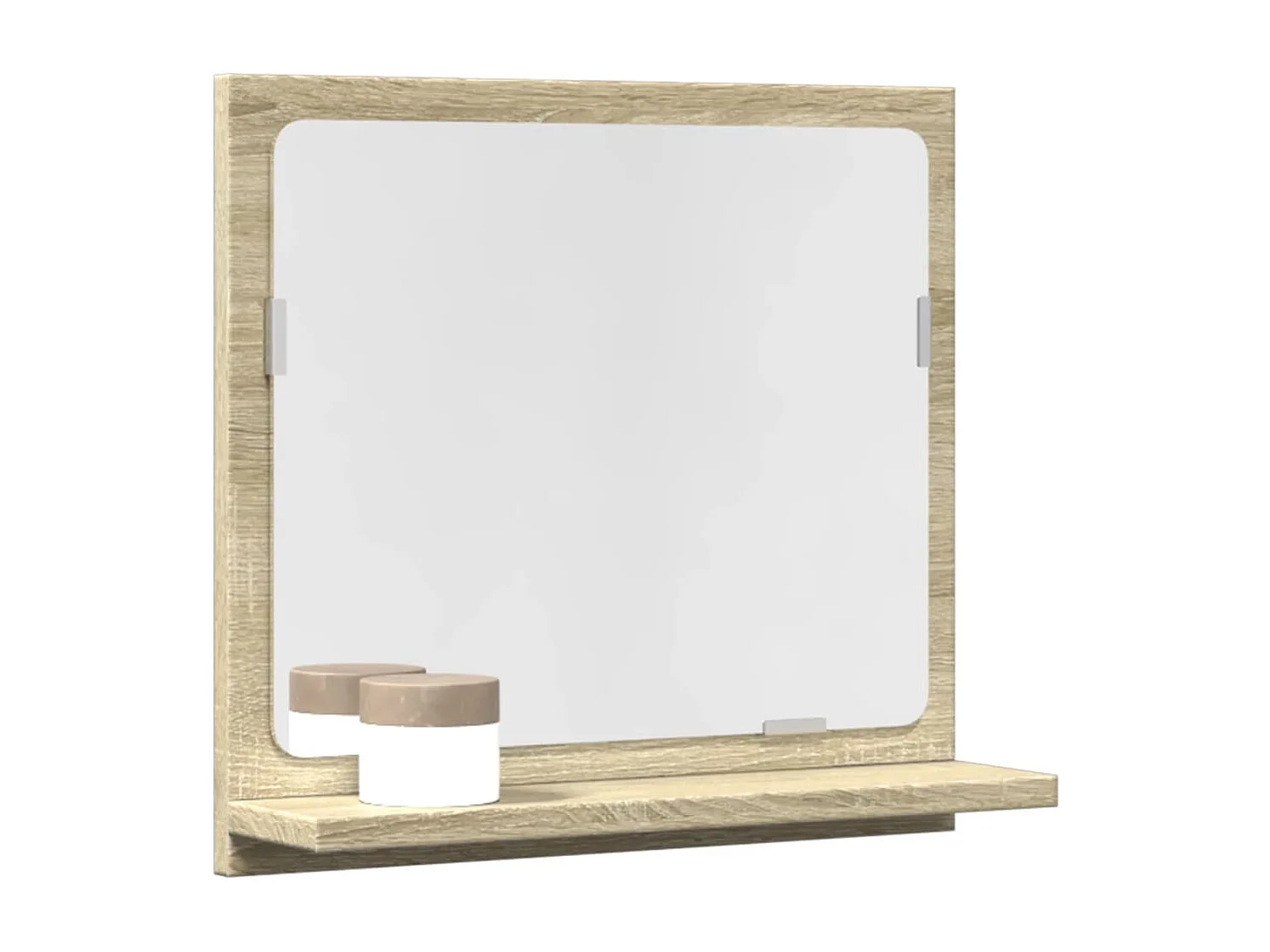 Étagère de salle de bain à miroir chêne sonoma bois ingénierie