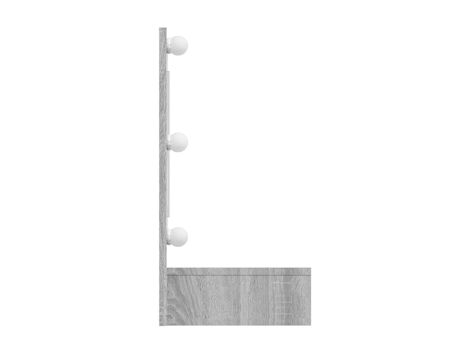 Armario espejo Sonoma gris con LED 90x31,5x62 cm