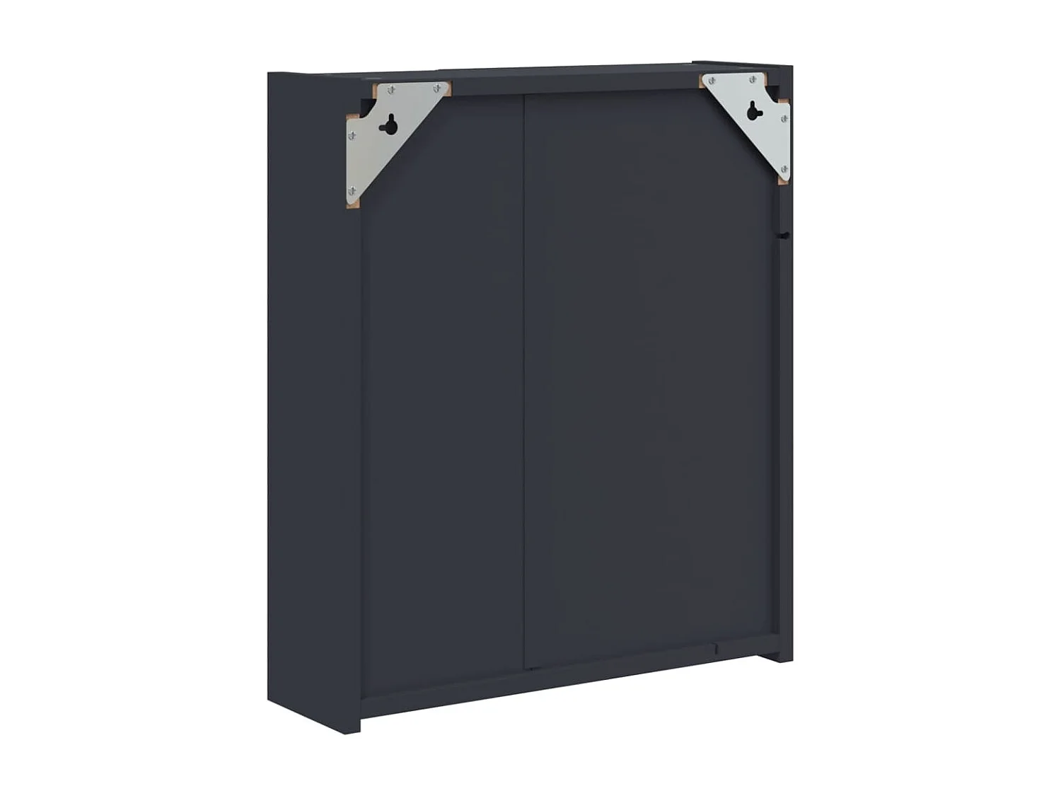 Armario de baño con espejo y LED gris 45x13x52 cm