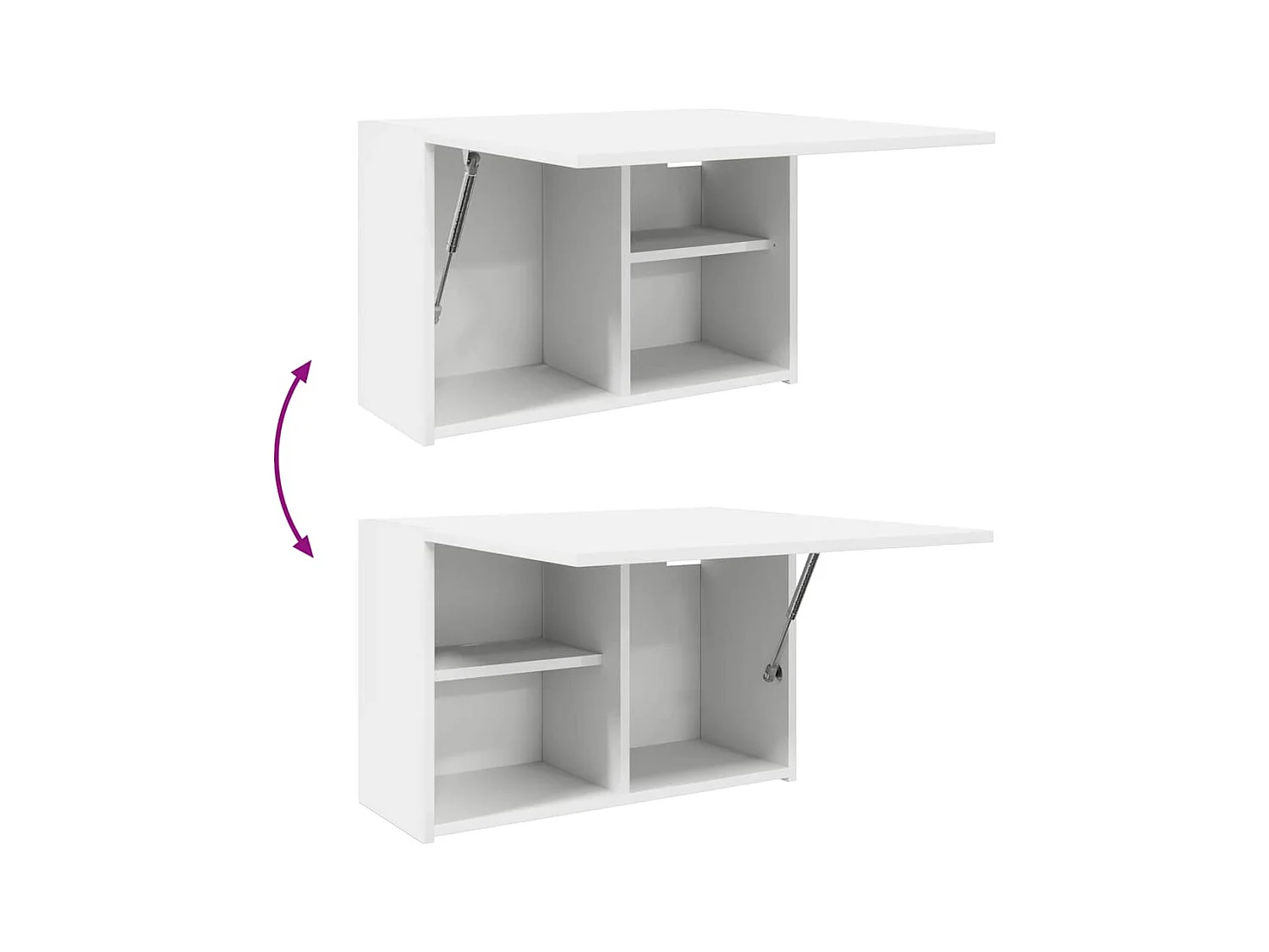 Witte badkamerkast 60x25x40 cm van bewerkt hout