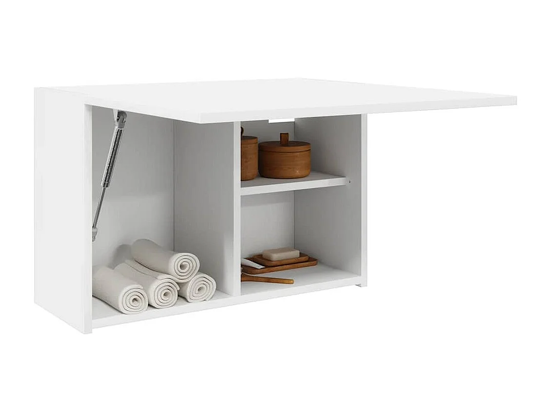 Armoire murale de bain blanc 60x25x40 cm bois d'ingénierie