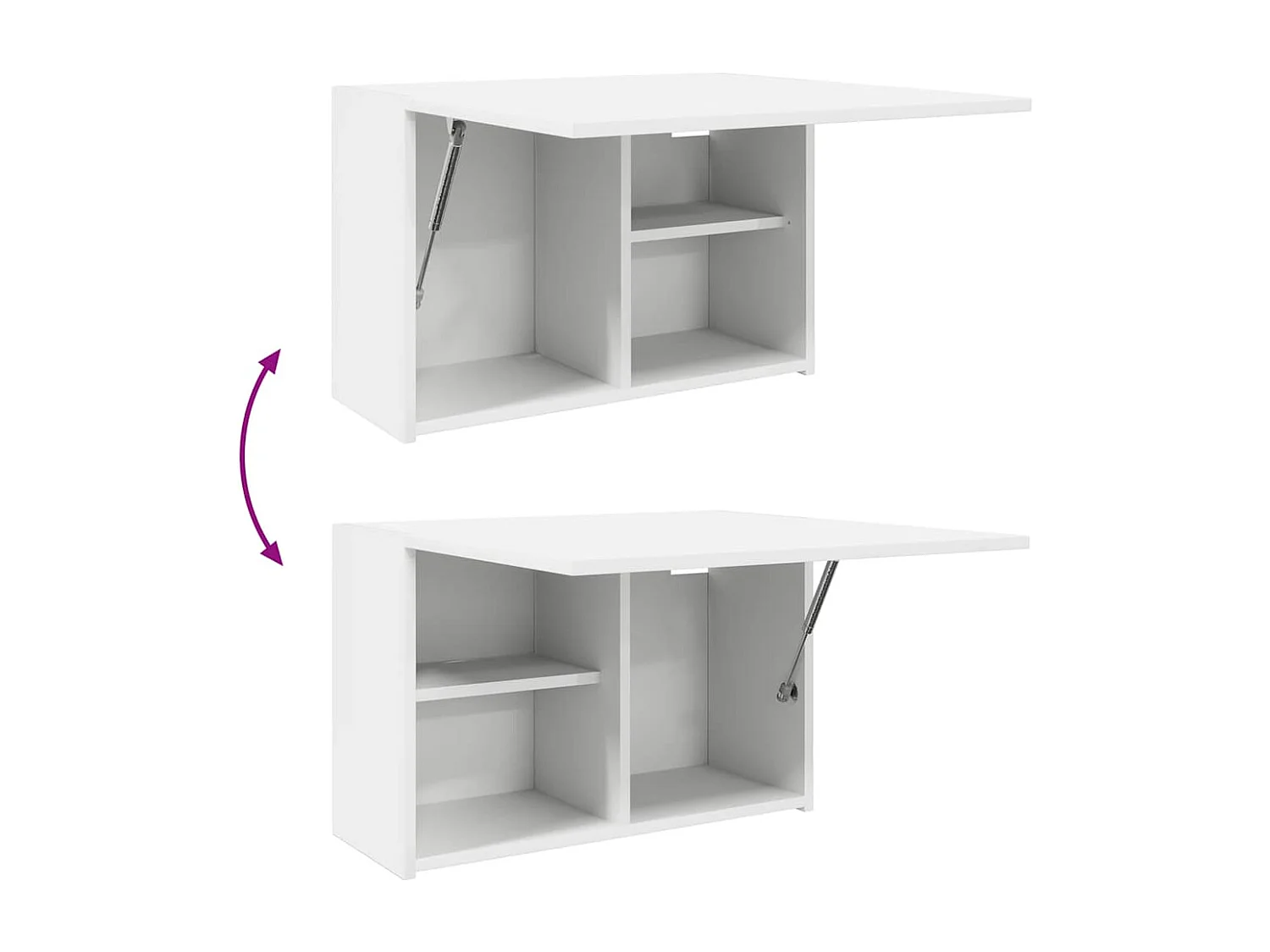 Armoire murale de bain blanc 60x25x40 cm bois d'ingénierie