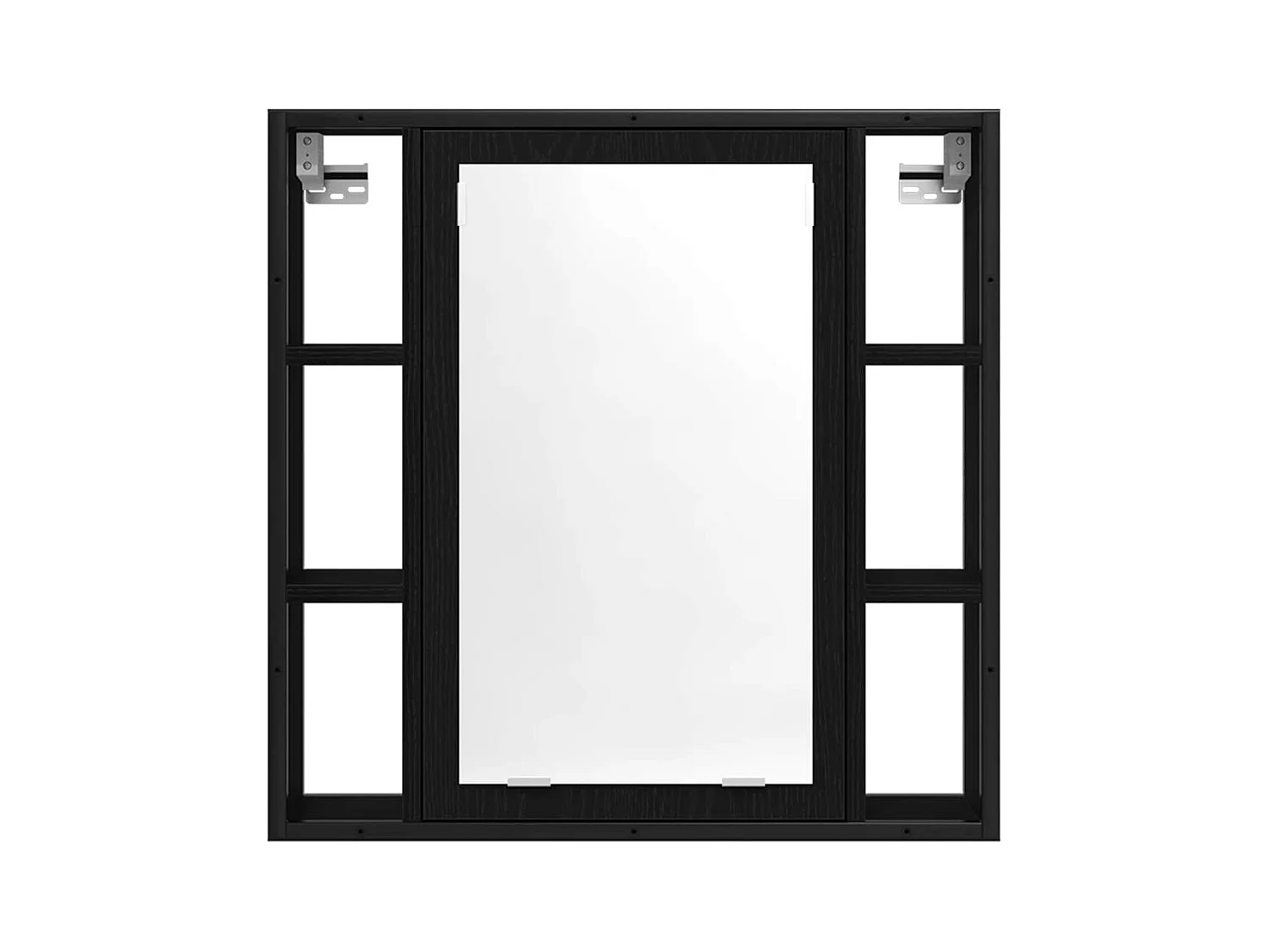 Armoire à miroir de salle de bain chêne noir bois ingénierie