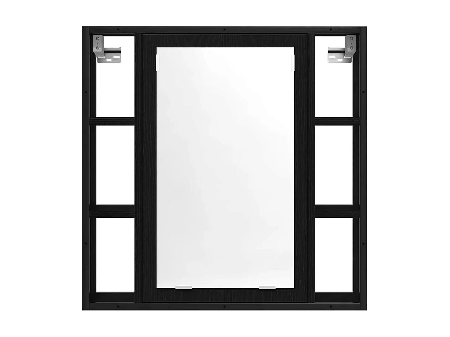 Armoire à miroir de salle de bain chêne noir bois ingénierie