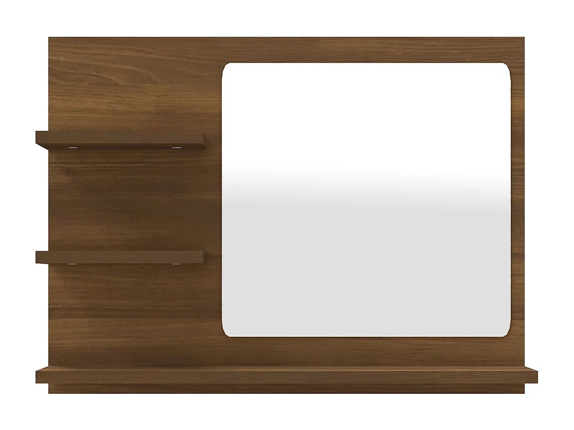 Specchio da bagno Rovere marrone 60x10,5x45 cm Legno composito