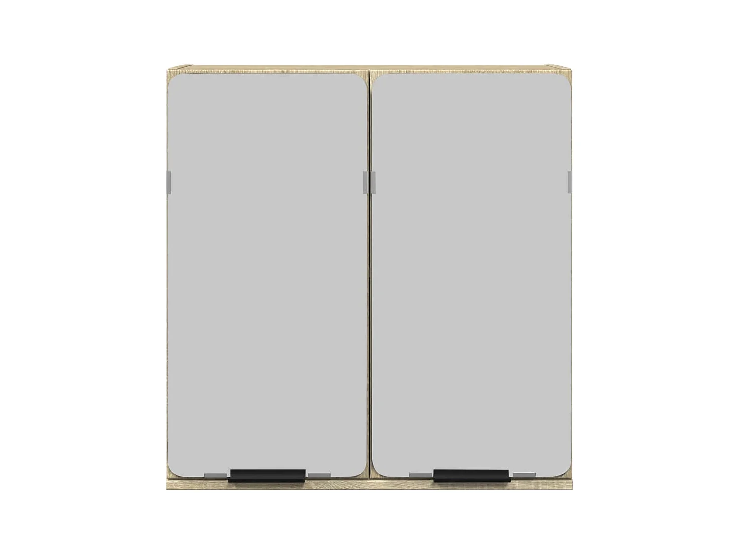 Gabinete de baño con espejo de madera de ingeniería de roble Sonoma