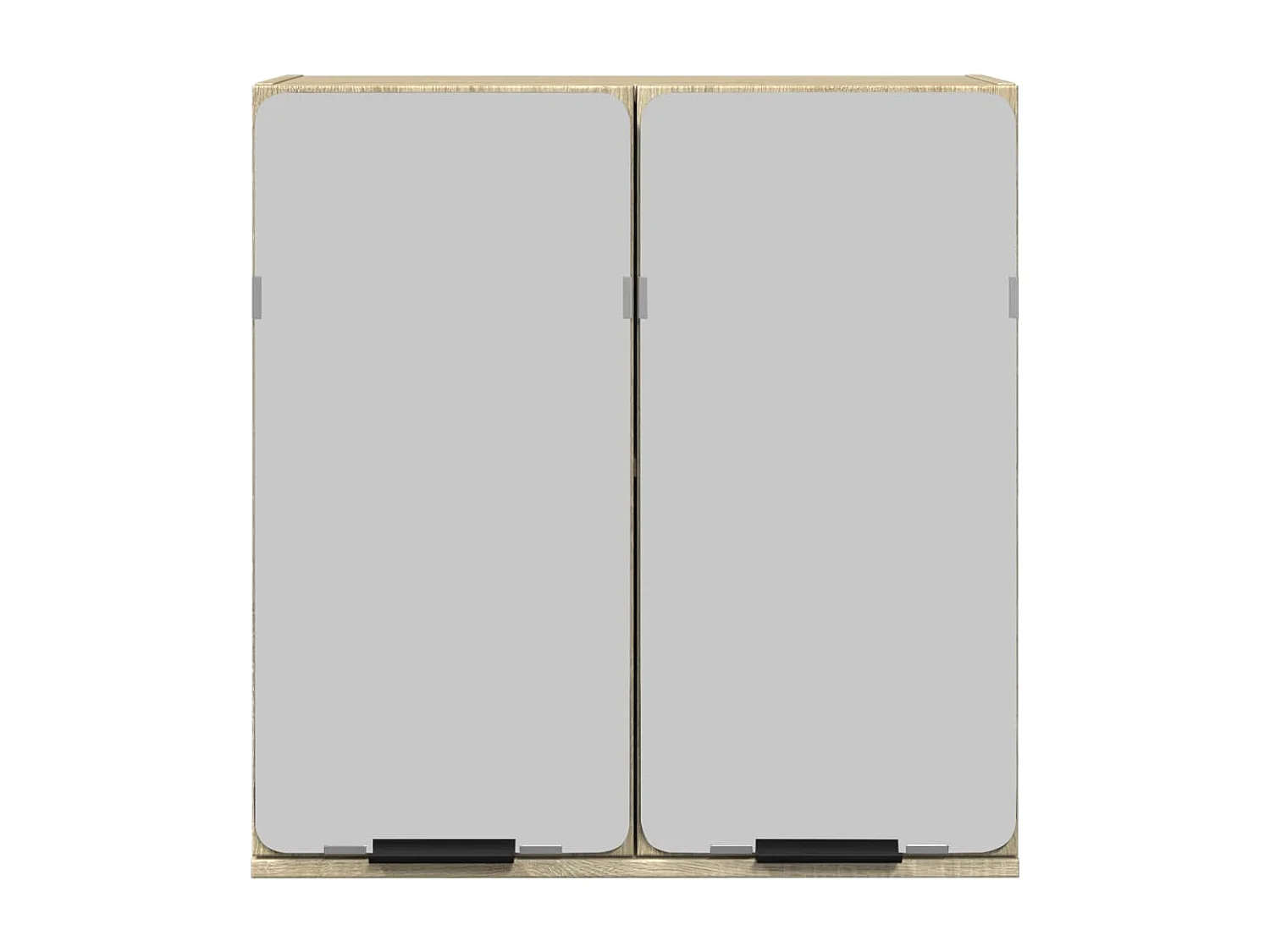 Gabinete de baño con espejo de madera de ingeniería de roble Sonoma