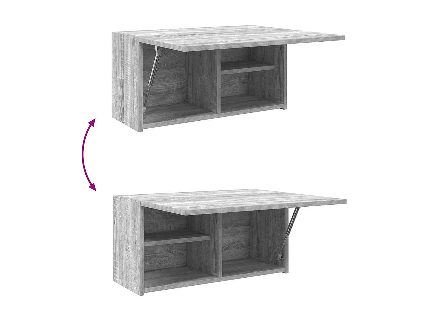 Armoire murale de bain sonoma gris 60x25x30cm bois d'ingénierie