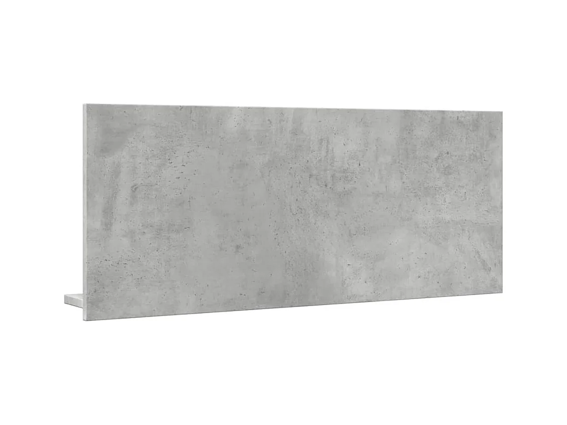 Mobiletto per bagno con specchio in legno ingegnerizzato grigio cemento