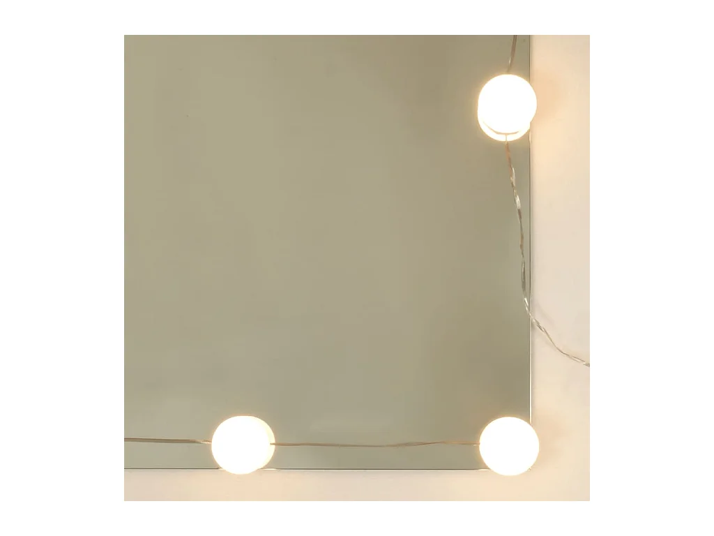 Mobiletto a specchio LED nero 91x15x76,5 cm