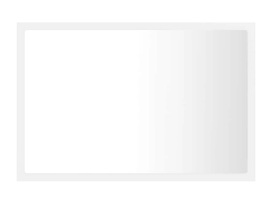 Espejo de baño LED blanco 60x8,5x37 cm Acrílico