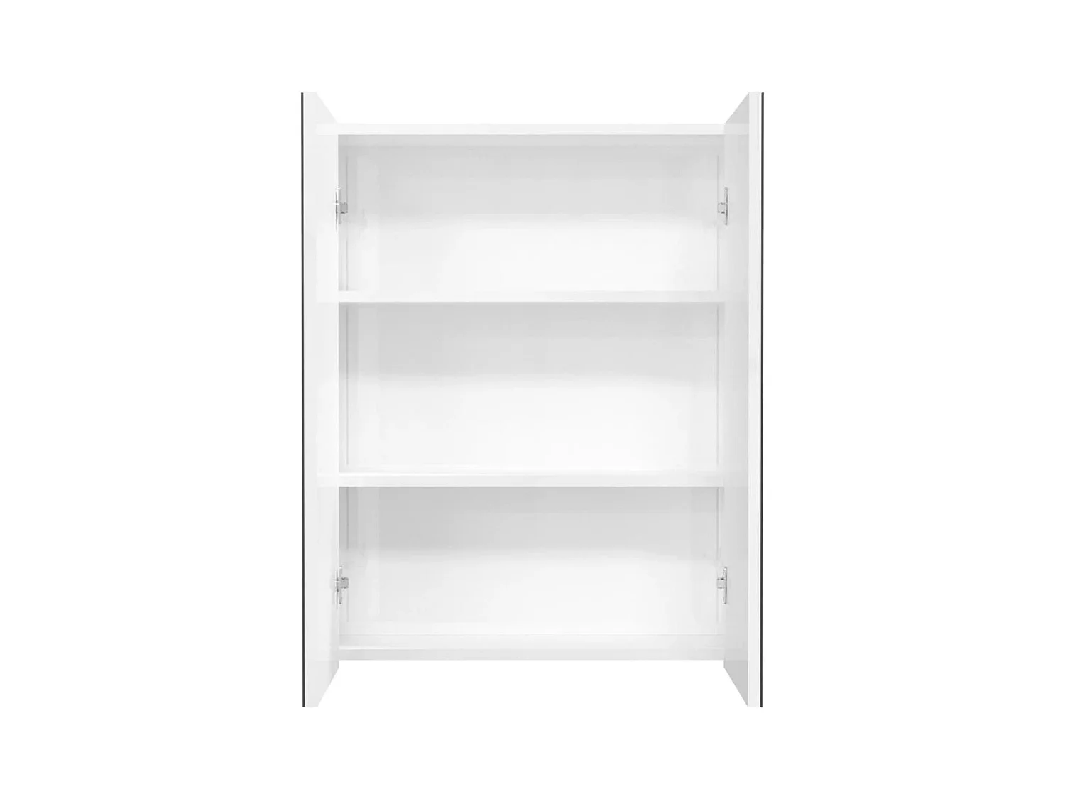 Mueble de baño con espejo 60x15x75cm MDF Blanco brillo