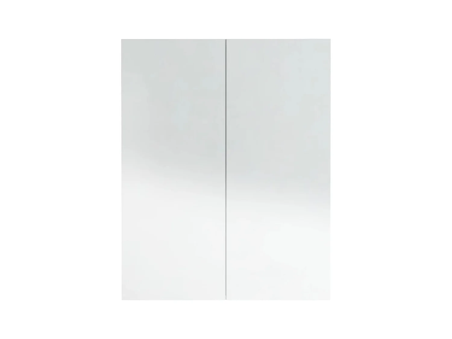 Mueble de baño con espejo 60x15x75cm MDF Blanco brillo