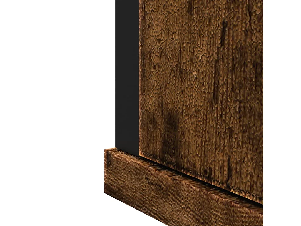 Armoire à miroir de salle de bain chêne fumé bois d’ingénierie