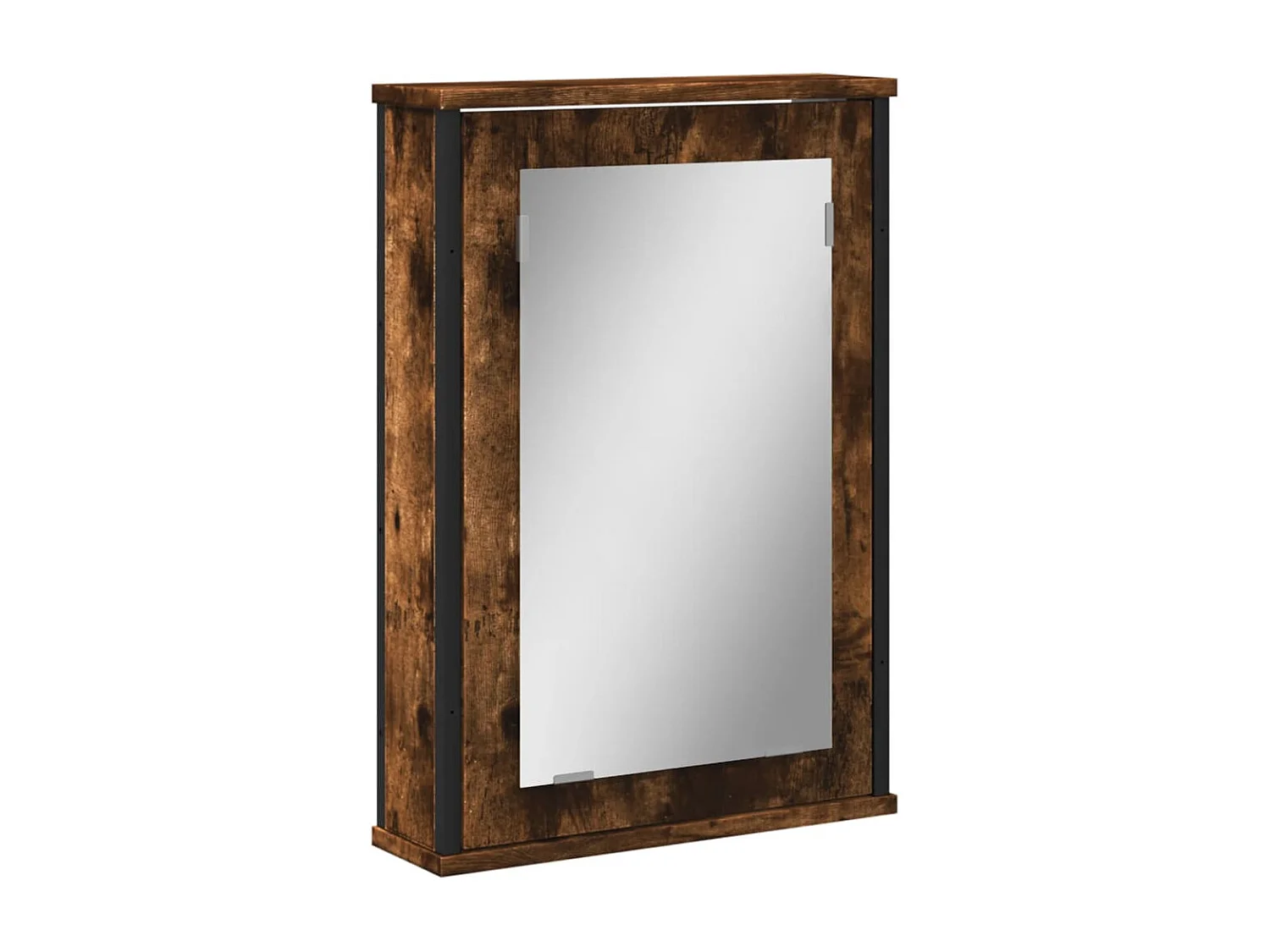 Mueble de baño con espejo de madera de ingeniería de roble ahumado