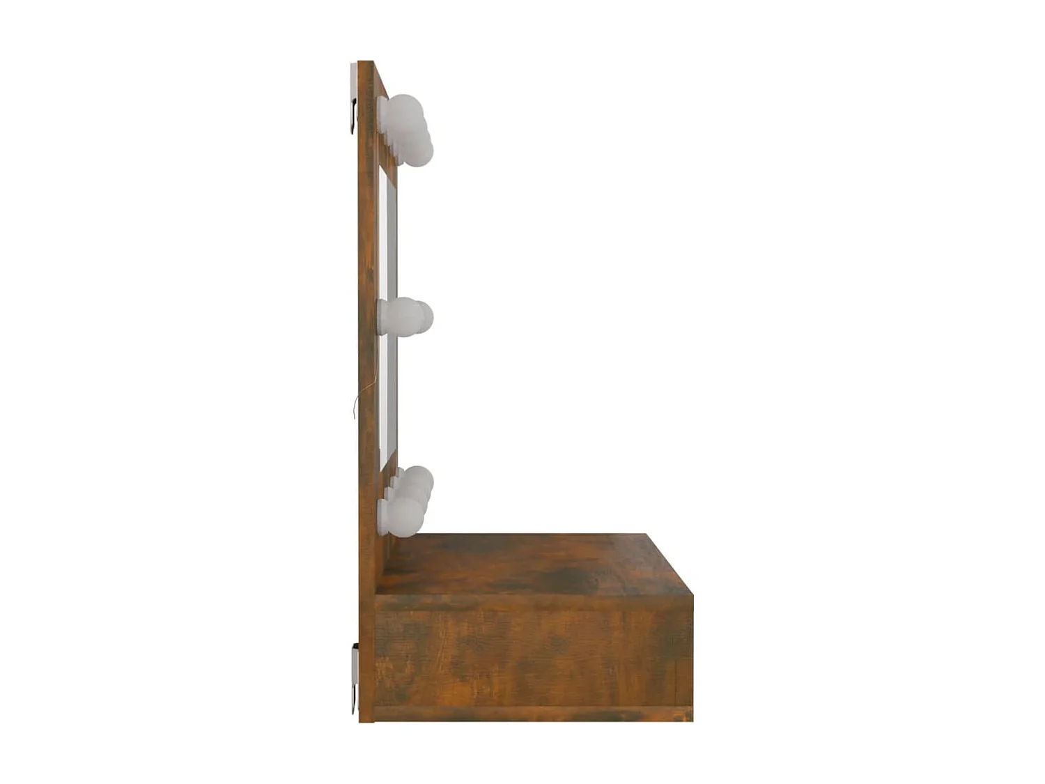 Armario espejo con LED Roble ahumado 60x31,5x62 cm