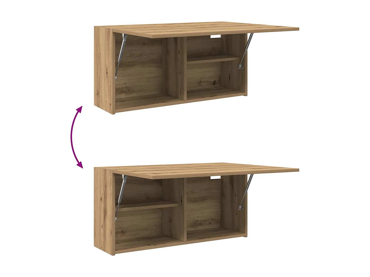 Armoire murale de bain chêne artisanal bois d'ingénierie