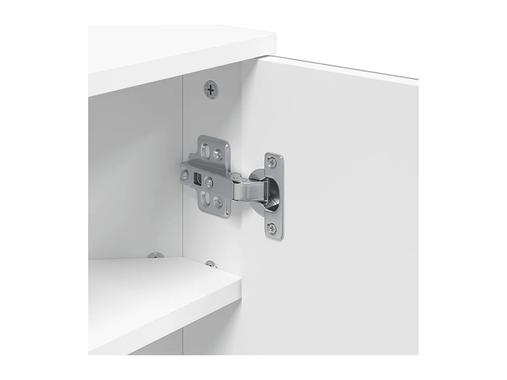 Armoire de bain à miroir d'angle blanc 30x24x60 cm