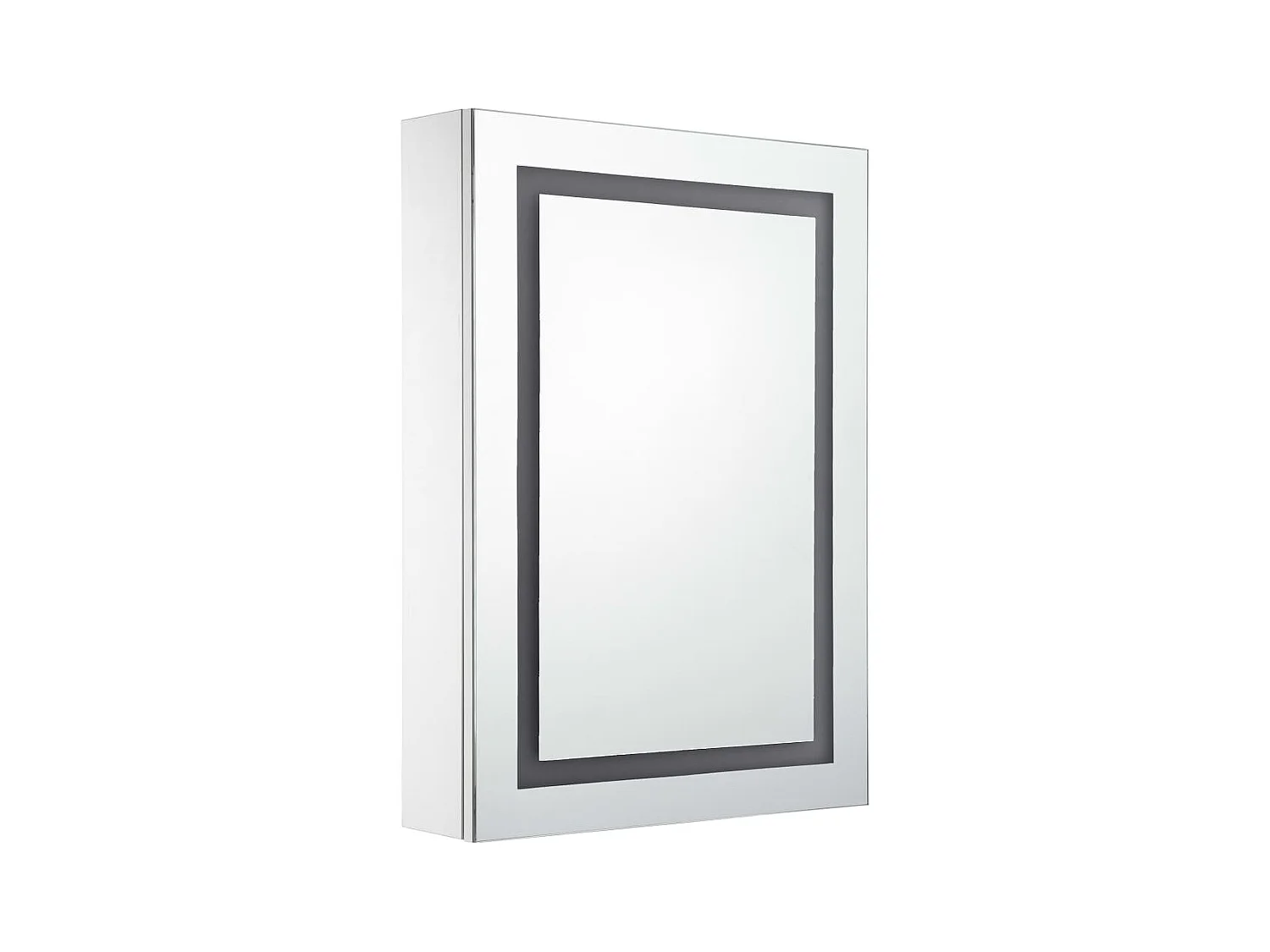 Mobiletto bagno con specchio LED 50x13x70 cm