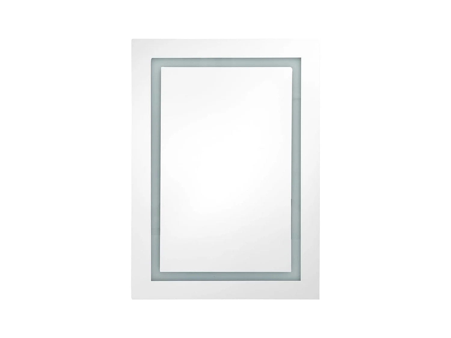 Mobiletto bagno con specchio LED 50x13x70 cm