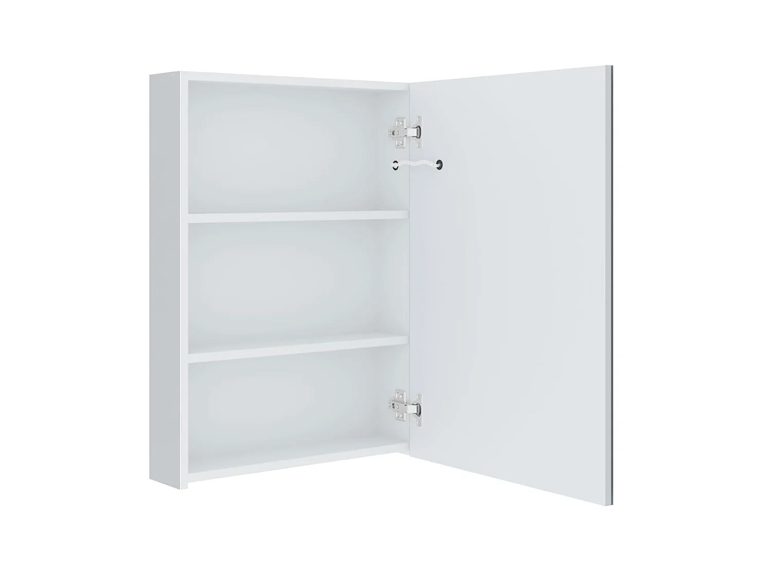 Mobiletto bagno con specchio LED 50x13x70 cm