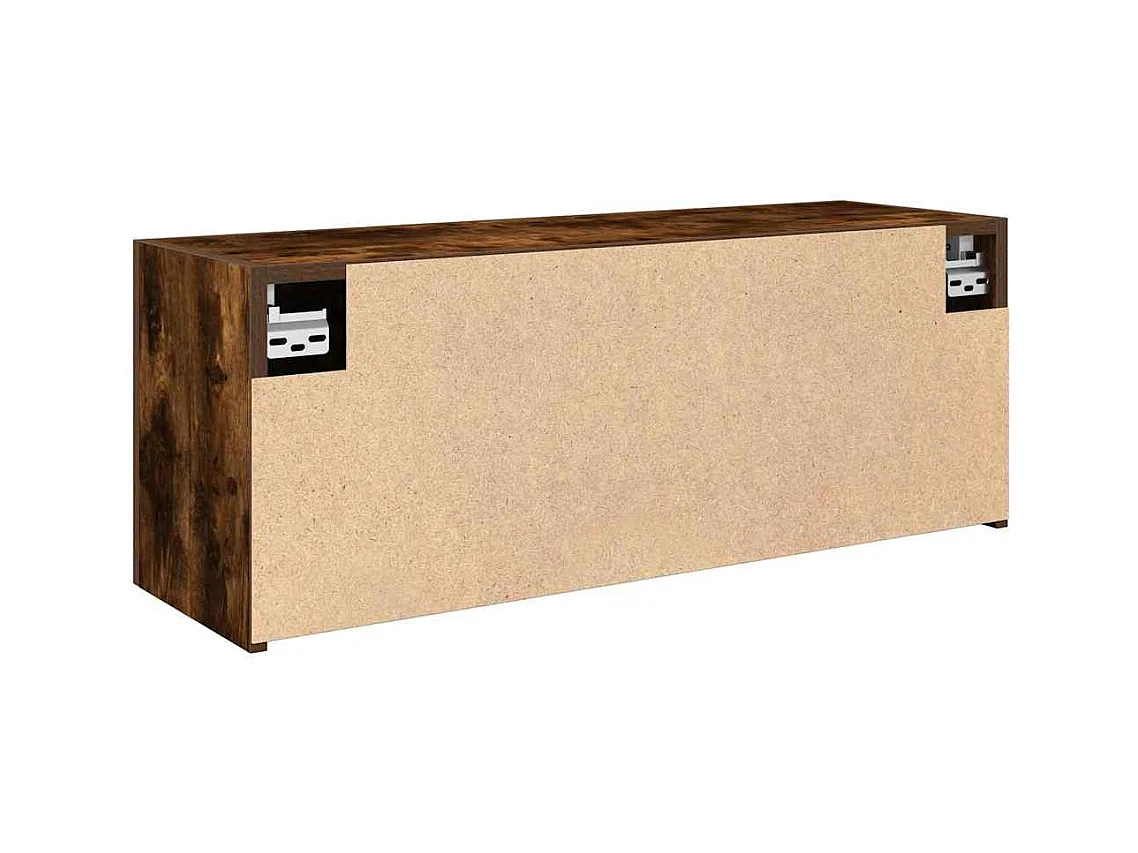 Armoire murale de bain chêne fumé 80x25x30 cm bois d'ingénierie