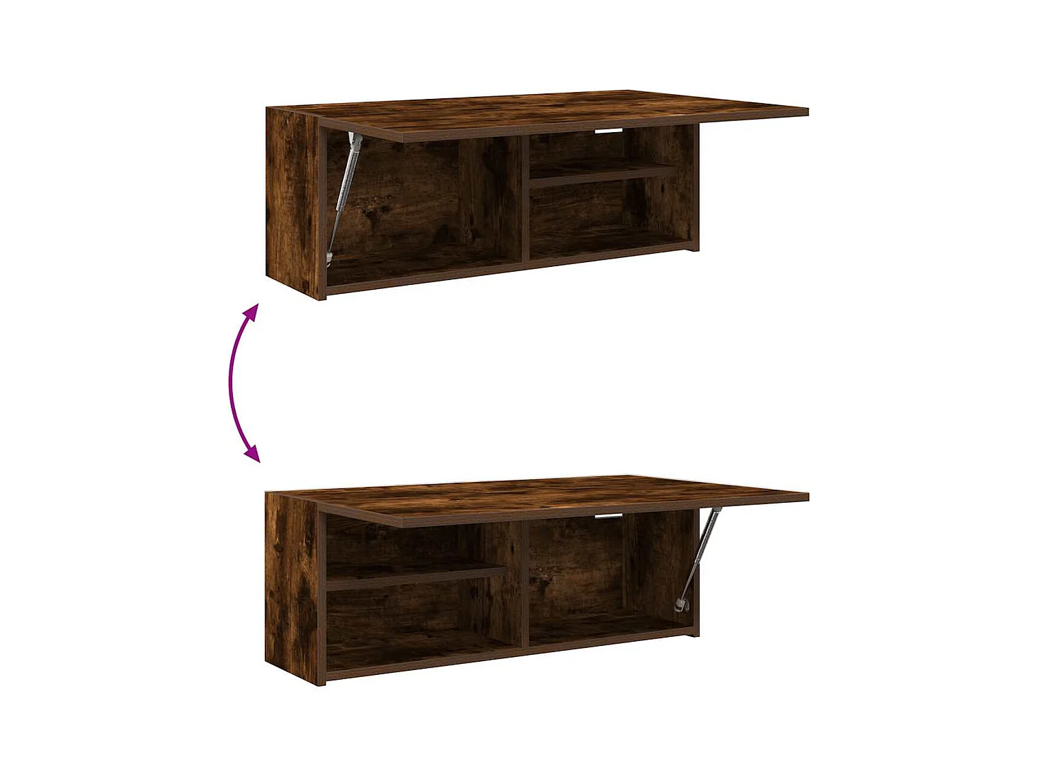 Armoire murale de bain chêne fumé 80x25x30 cm bois d'ingénierie