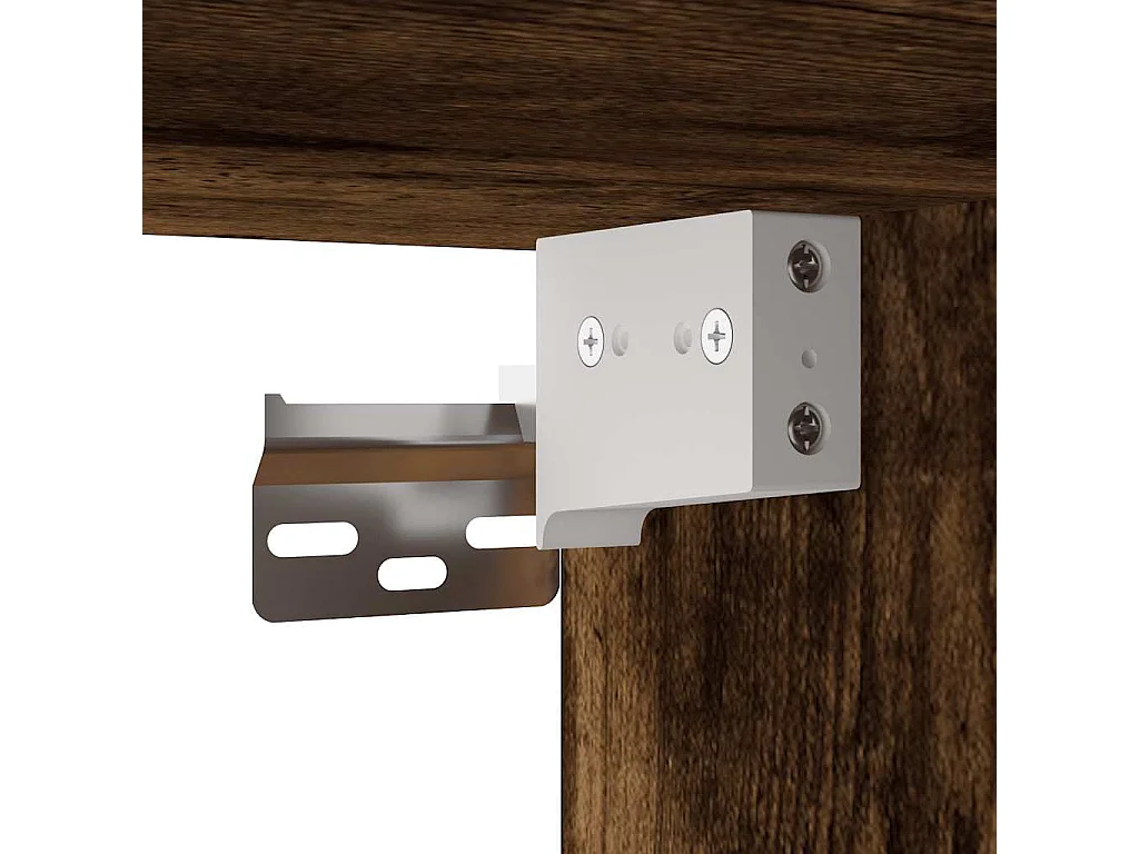 Mueble de baño de pared roble ahumado 80x25x30 cm madera de ingeniería