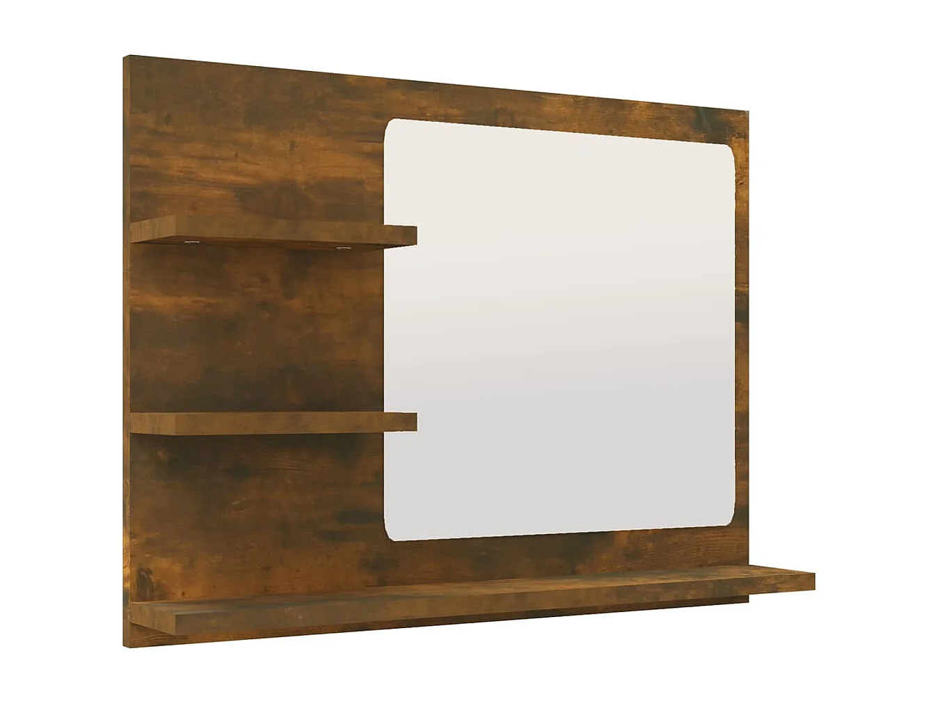 Espejo de baño de roble ahumado 60x10,5x45 cm Madera de ingeniería