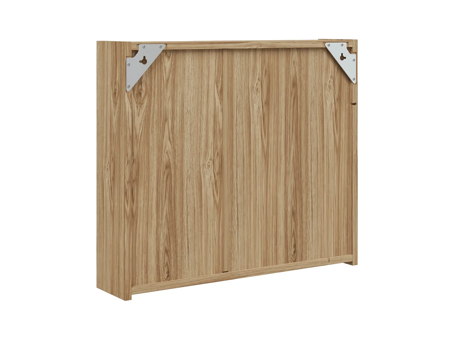 Armoire de salle de bain à miroir avec LED chêne 60x13x52 cm